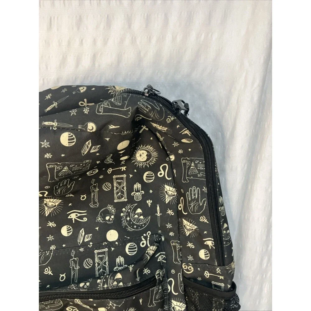 Mushrooms Moons & Crystals Backpack 12”x6”x17”